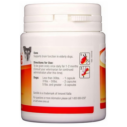 Brain Function Support Aging Pet Nutritional Supplement /D59010B Senilife Nutritional Supplement for Elderly Dogs(up to 50 lbs)- 30 / Box
